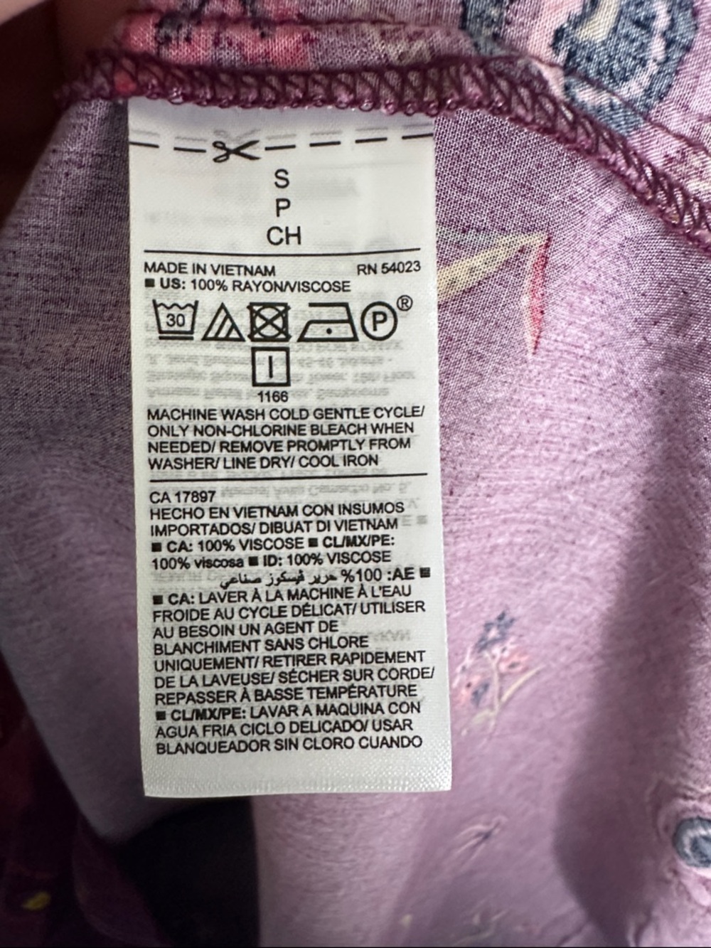 Old Navy Plum Floral V-Neck Long Sleeve Dress - Size Small - Picture 3 of 14